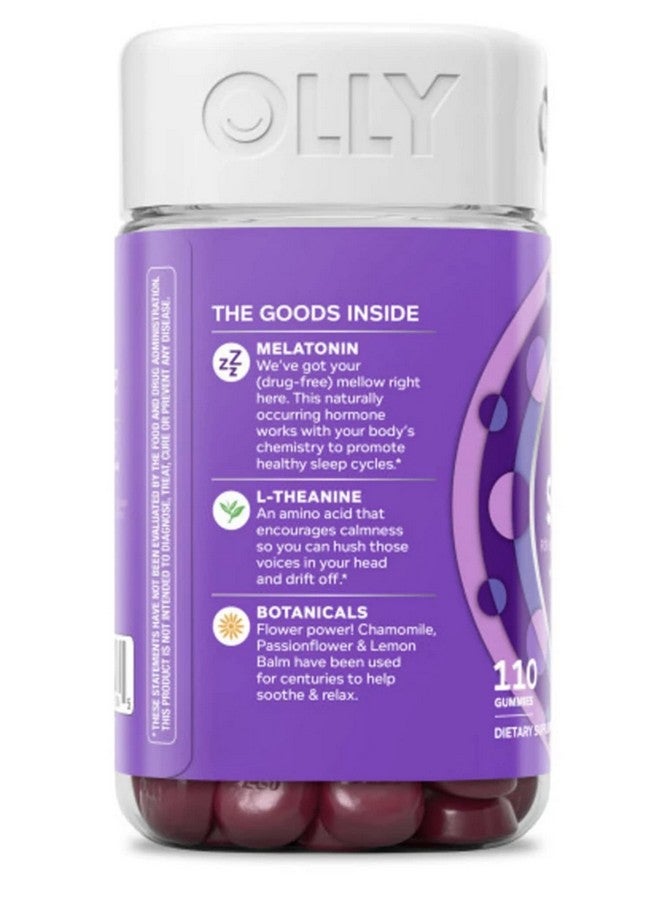 OLLY Restful Sleep Gummy Supplement with Melatonin & L-theanine Chamomile, BlackBerry Zen, (55 Day Supply) Supports A Healthy Sleep Cycle* Packaging May Vary (110 Gummies) - Image 3