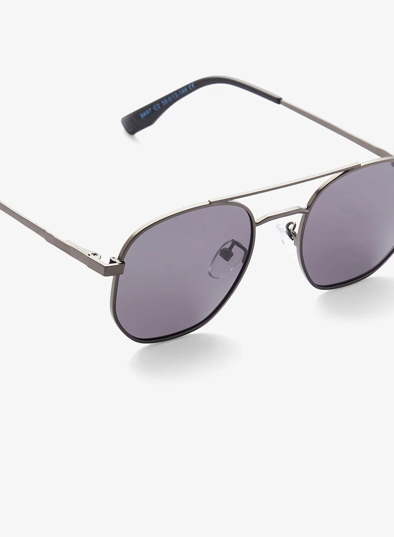 Robert Wood Polarized Lens Square Aviator Sunglasses