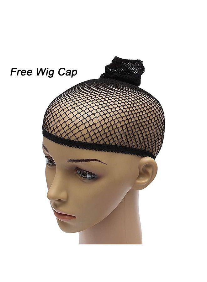 Probeauty باروكة زرقاء باروكة زرقاء ملكية طويلة للنساء باروكات صناعية طويلة مموجة ومجعدة باروكة تنكرية لعيد الهالوين - Image 1