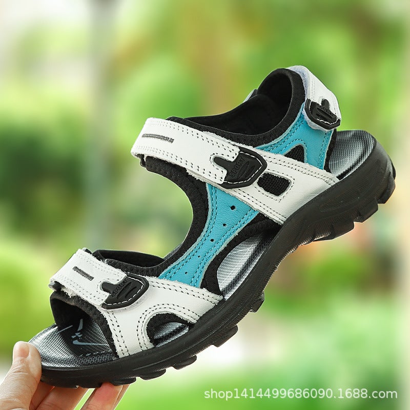 Children'S Leather Sandals With Soft Sole - Image 1