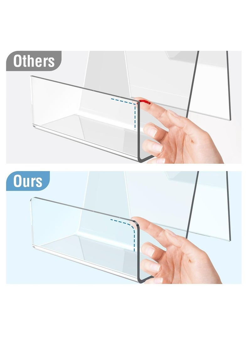 Oasisgalore 6 Pack Clear Acrylic Book Stand, Display Easel for Albums, CDs, Magazines, Postcards, Art,Tablet.  - Image 3