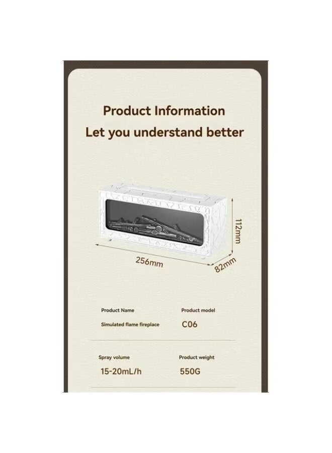 Fireplace Flame-Shaped Aromatherapy Diffuser – Elegant Home Decor, Ultra-Quiet Operation, Adjustable LED Lights, Essential Oil Compatibility, Perfect for Living Room & Bedroom - Image 2