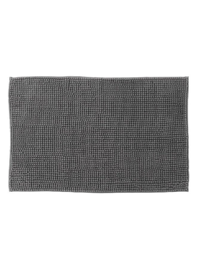 Five Simply Smart Anti-Slip Rectangular Chenille Bath Mat Grey 50 x 80 cm 138043H - Image 1