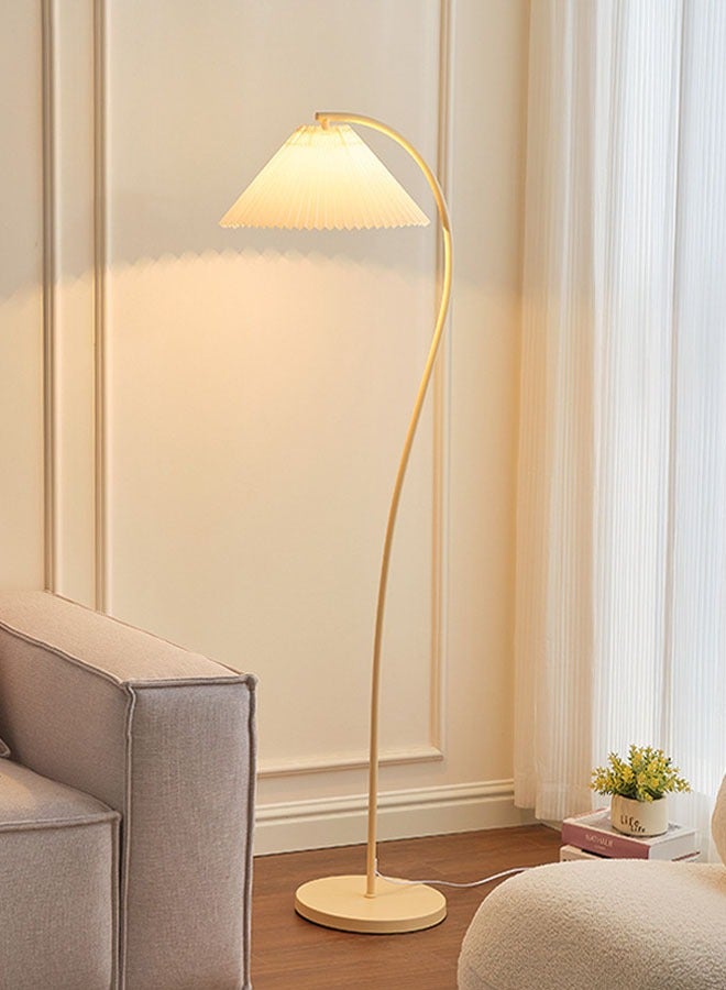 keke Retro Study and Living Room Style Floor Lamp with Pleated Lampshade with 12W Remote Control - Image 4