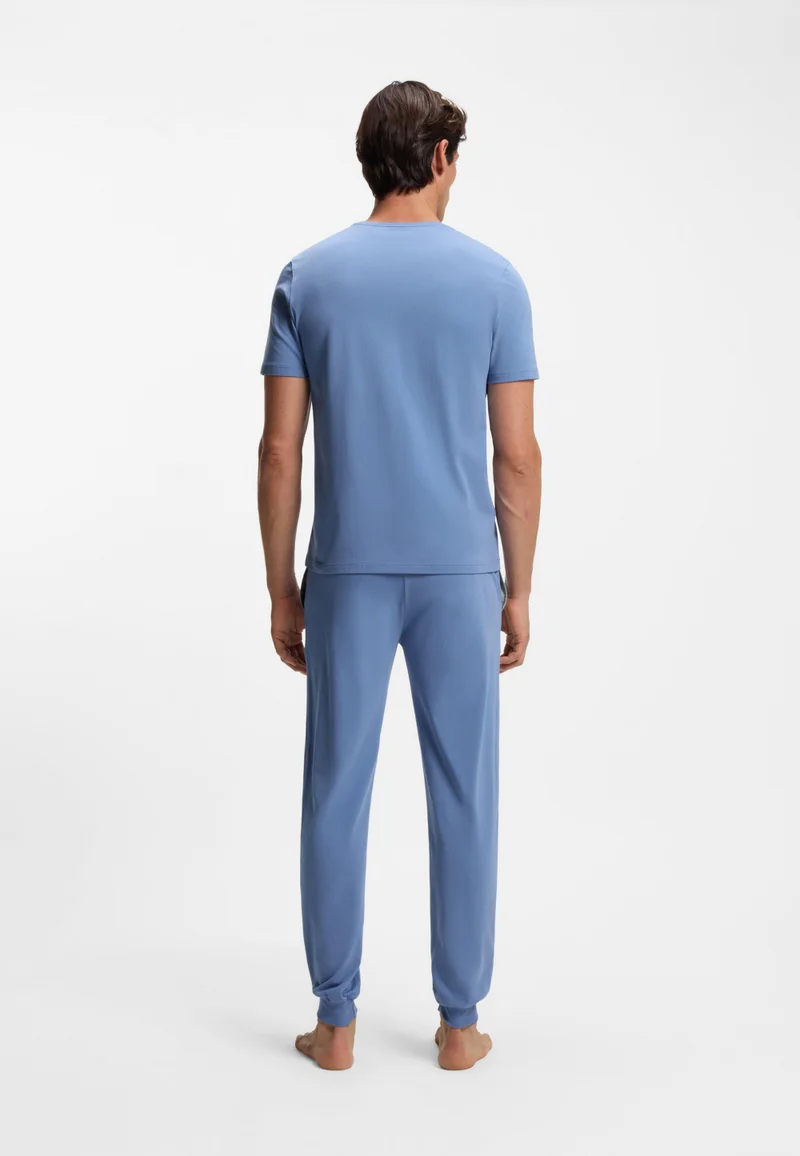 BOSS Stretch-cotton T-shirt with embroidered logo