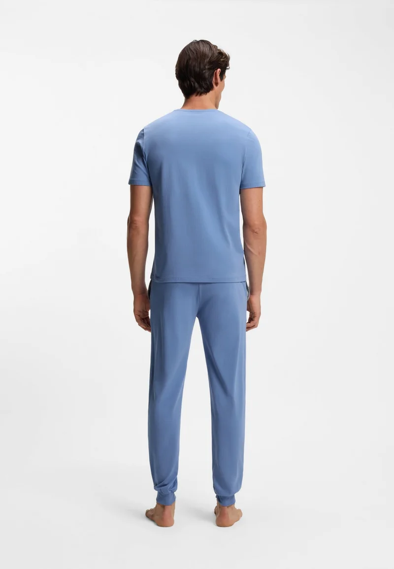 بوس تيشيرت قطن مطاطي بشعار مطرز