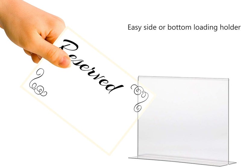 Deflecto 69301 Stand Up Sign Holder Bottom LoadLandscape11Inch x812InchClear - Image 5