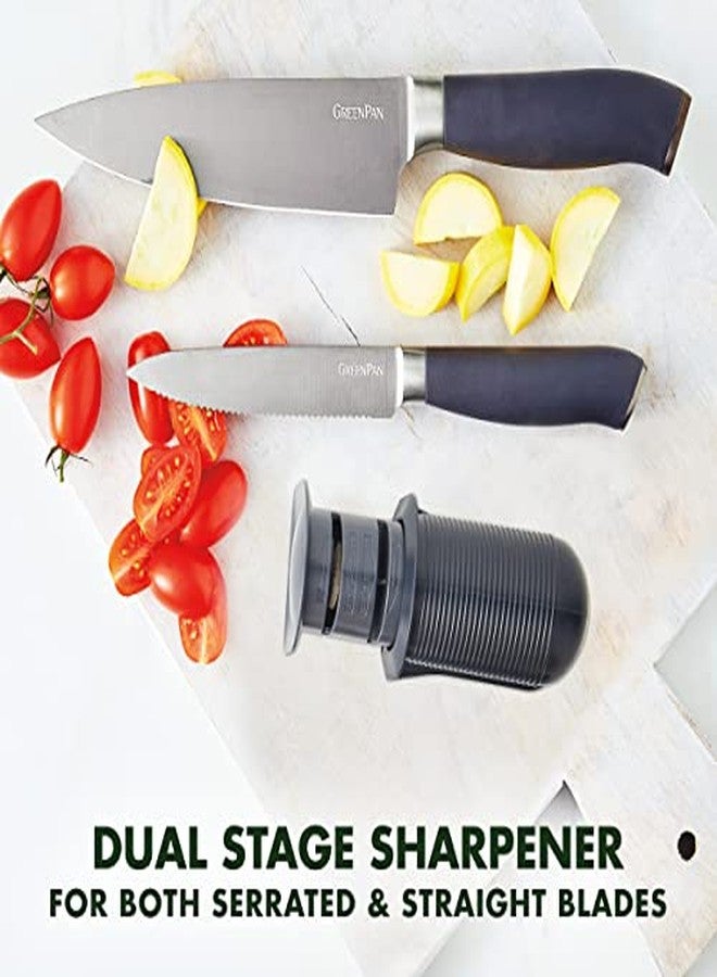 جرين بان مبراة جرين بان التيتانيوم ثنائية المراحل، شفرات مسننة ومستقيمة، سطح مضلع للإمساك، حجم تخزين صغير - Image 4