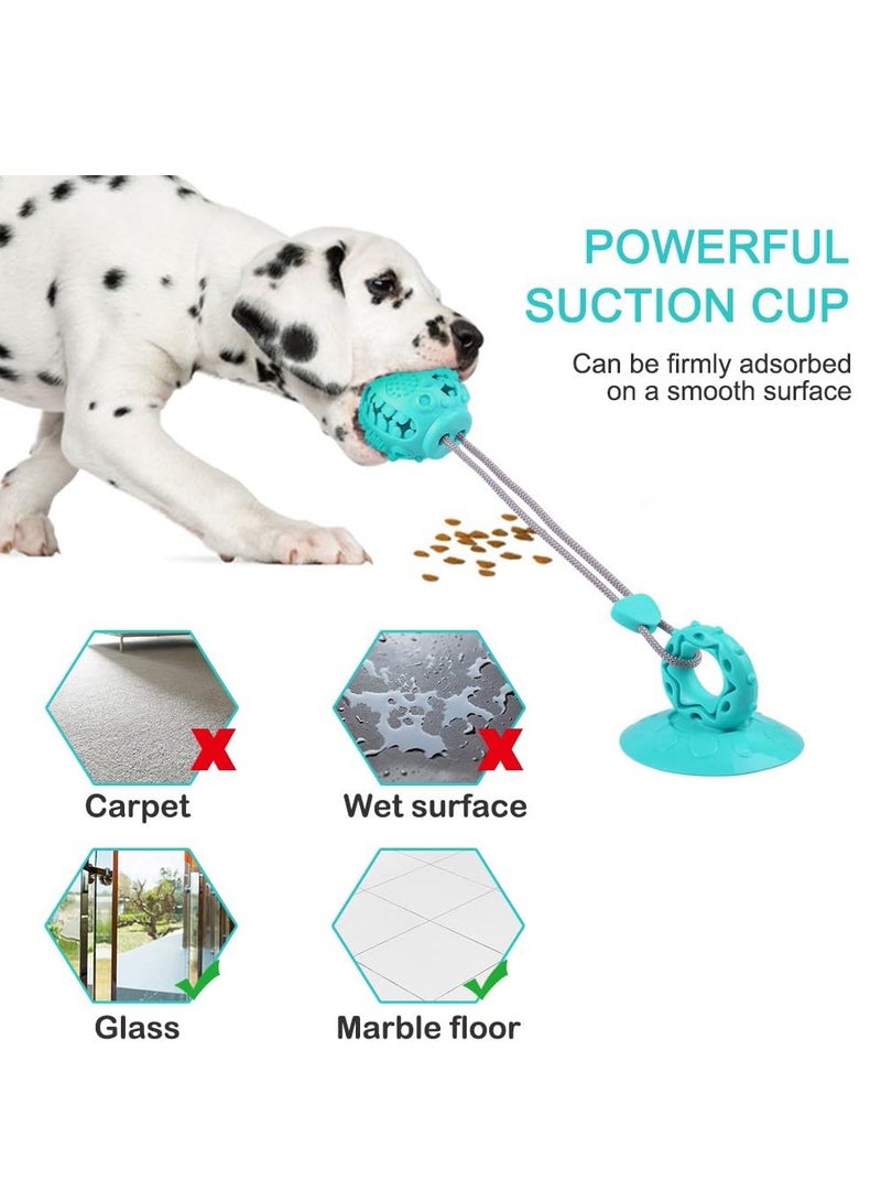 Excefore Dog Tug of War Rope, Suction Cup Dog Toy, Toys for Dogs to Stop Boredom, Dog Chew Squeaky Rope Toy Indestructible Pet Chew Toys for Clean Teeth & Food Dispensing - Image 2