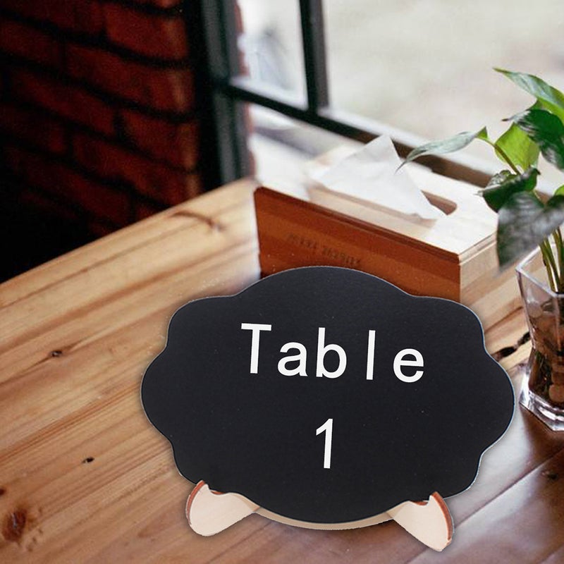 10Pcs Cloud Pattern Creative Mini Chalkboard with Stand-Wooden Framed Blackboard Message Board Home Artware for Wedding and Kitchen - Image 4