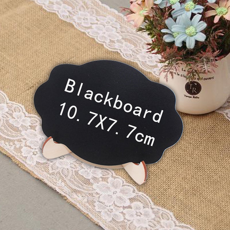 10Pcs Cloud Pattern Creative Mini Chalkboard with Stand-Wooden Framed Blackboard Message Board Home Artware for Wedding and Kitchen - Image 2