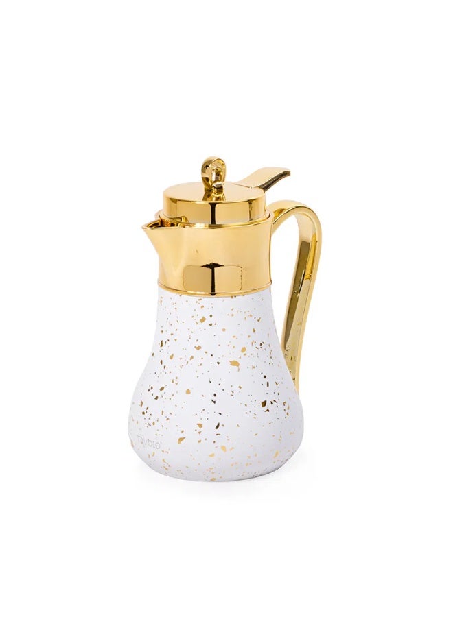 TAVOLO Celia steel thermos 0.35 liters white terrazzo - Image 1