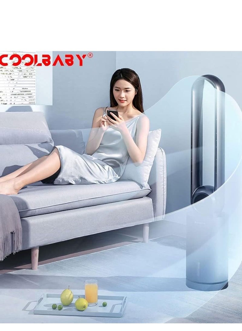 Cool Baby - COOLBABY Bladeless Fan, Household Air Conditioning Fan Floor Water Cooled Fan, Tower Fan, Bladeless - Image 1