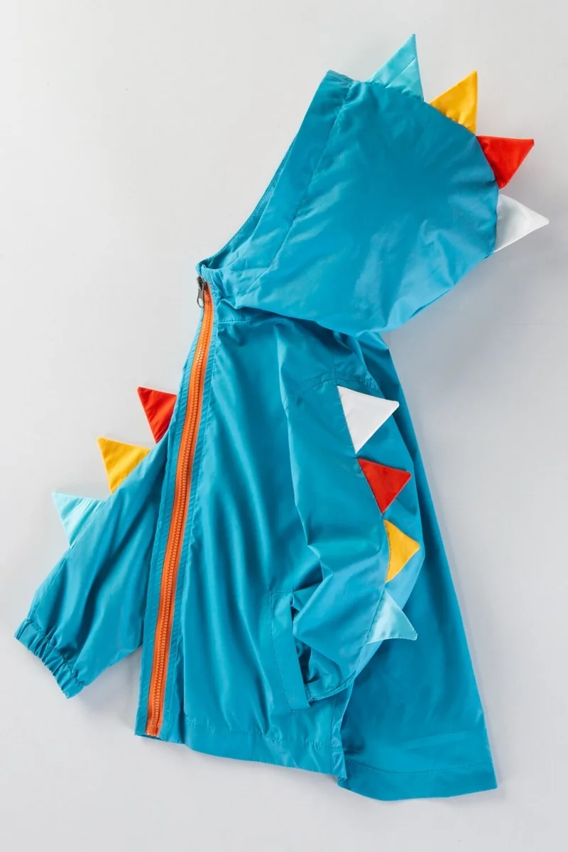 Podium Giyim Podium Clothing Cute Cotton Lined Pocket Hooded Kids Raincoat Coat