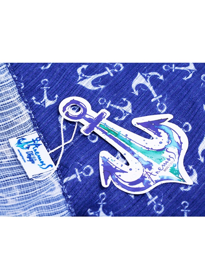 Anemoss Anchor Scarf Blue - Image 5