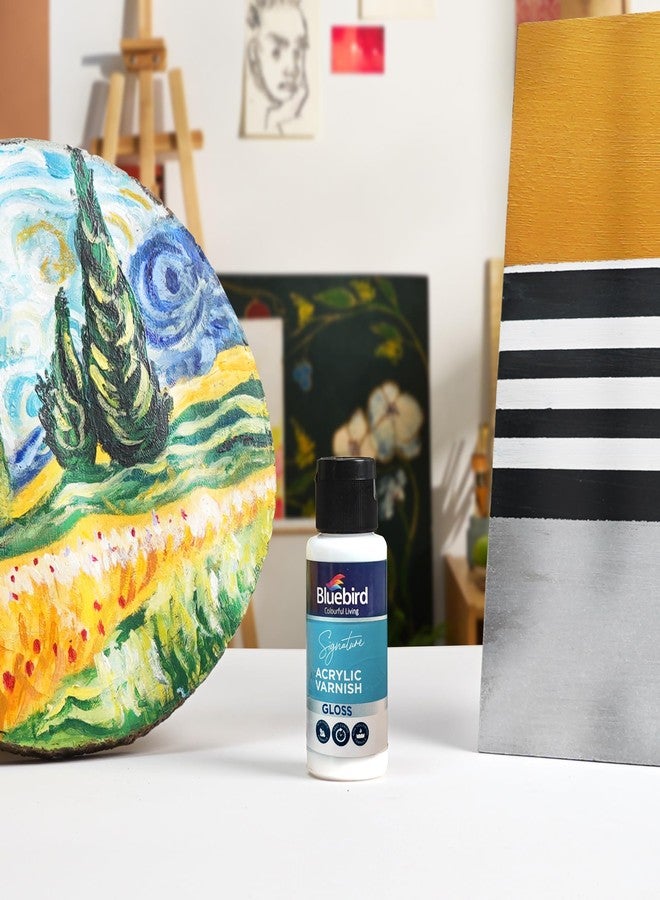 BLUEBIRD Signature Varnish for Acrylic Painting, Gloss, 3.4 Fl Oz (100ML), Non-Yellowing, Non-Toxic, Anti-Crazing, Gloss Varnish for Pro Artists, Hobby Painters & Kids - Image 3