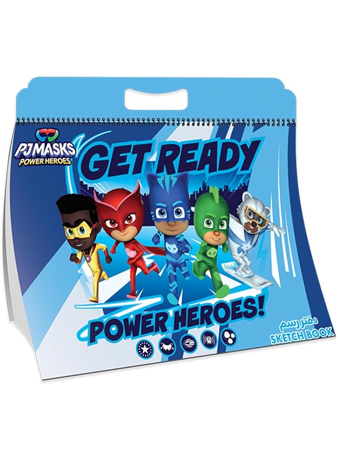 بي جيه ماسكس كراسة رسم حلزونية مكونة من 15 ورقة صغيرة مقاس 252 ملم