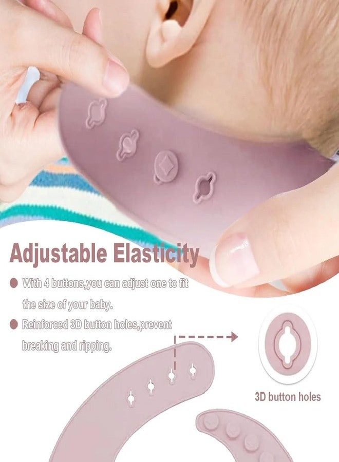Recluse Soft Pink Silicone Baby Bib with Deep Food Catcher Pocket –100% Waterproof & BPA-Free Food-Grade Silicone Toddler Bibs – Adjustable Neck Snap Buttons Mess-Free Reusable & Dishwasher Safe Bib - Image 2