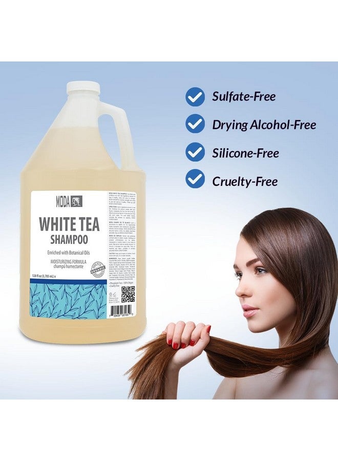 MODA Shampoo - Moisturizing Shampoo for All Hair Types, White Tea - 128Oz, Professional - Deeply Cleanses and Conditions, Strengthens, Restores and Shine your Hair - Image 3