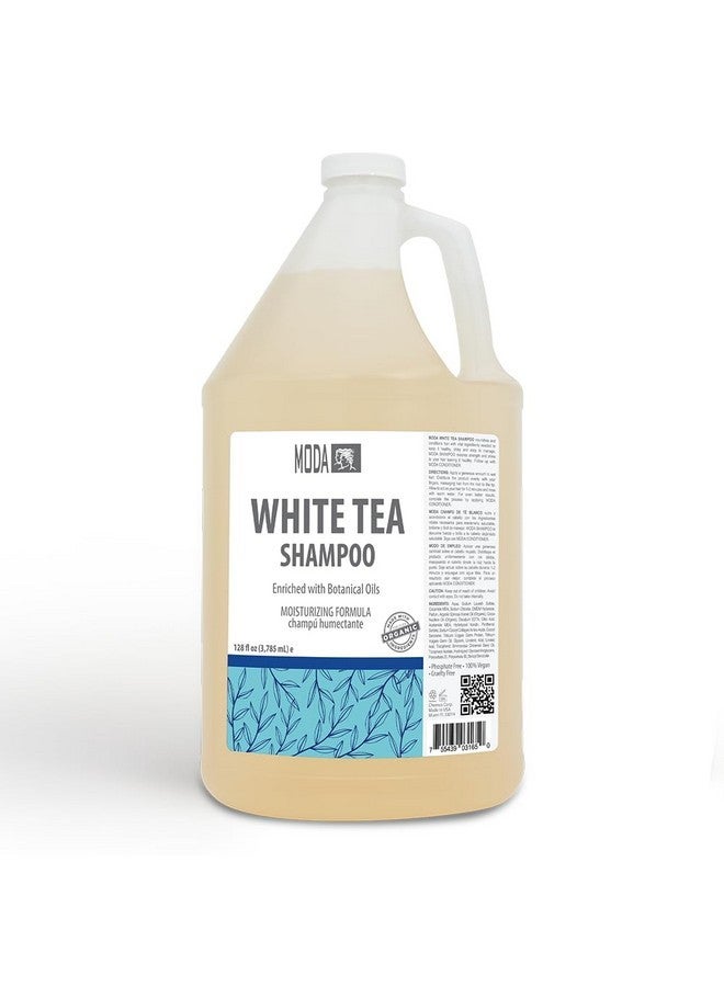 MODA Shampoo - Moisturizing Shampoo for All Hair Types, White Tea - 128Oz, Professional - Deeply Cleanses and Conditions, Strengthens, Restores and Shine your Hair - Image 1