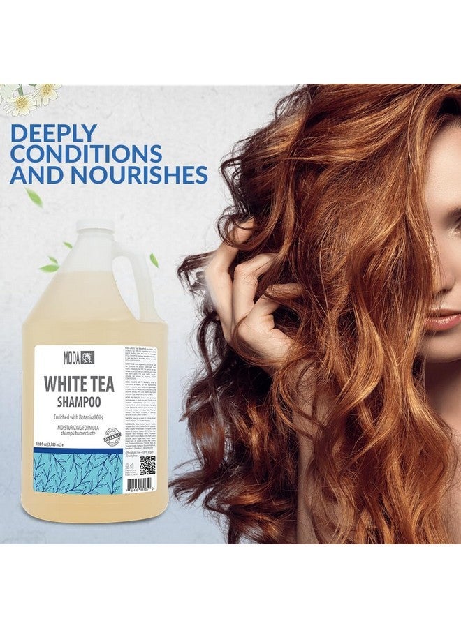 MODA Shampoo - Moisturizing Shampoo for All Hair Types, White Tea - 128Oz, Professional - Deeply Cleanses and Conditions, Strengthens, Restores and Shine your Hair - Image 5