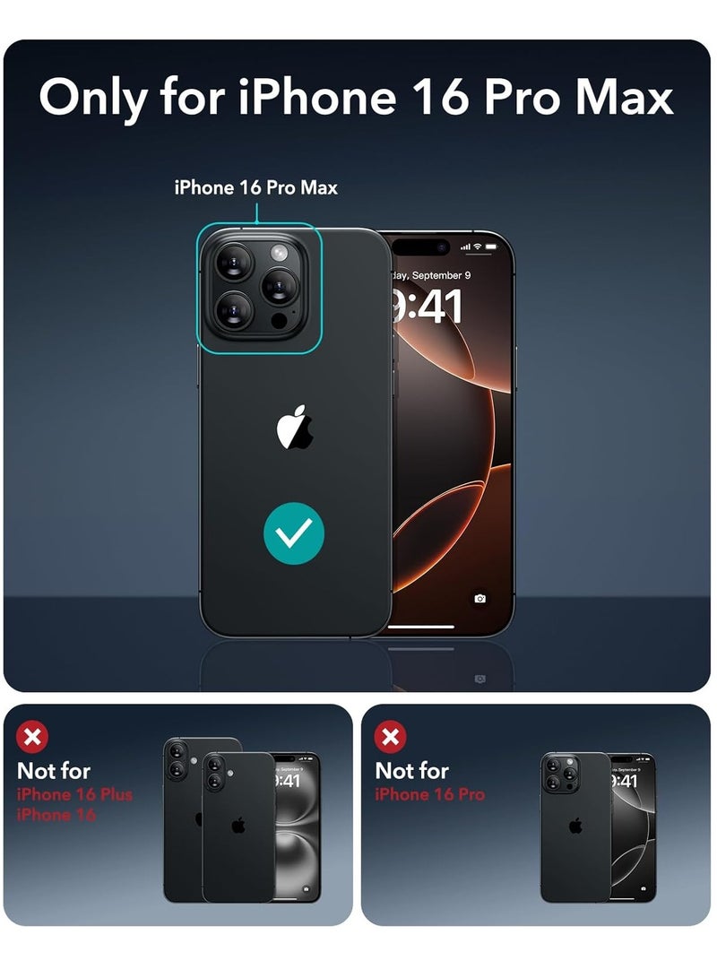 جراب حماية مغناطيسي مقاوم للصدمات لهاتف iPhone 16 Pro Max، بتصميم نحيف ومغناطيس قوي، مع حماية بارزة للكاميرا والشاشة، مناسب لهاتف iPhone 16 Pro Max بشاشة 6.9 بوصة. - Image 2