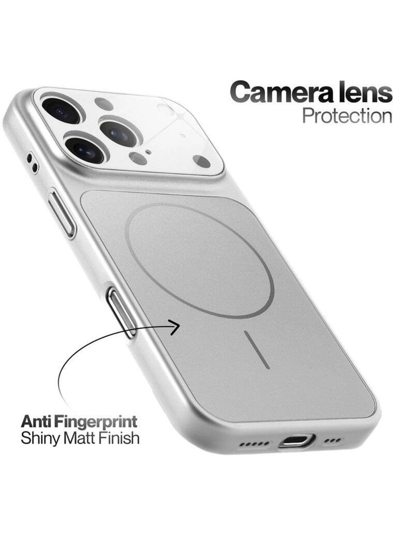 جراب حماية مغناطيسي مقاوم للصدمات لهاتف iPhone 16 Pro Max، بتصميم نحيف ومغناطيس قوي، مع حماية بارزة للكاميرا والشاشة، مناسب لهاتف iPhone 16 Pro Max بشاشة 6.9 بوصة. - Image 4