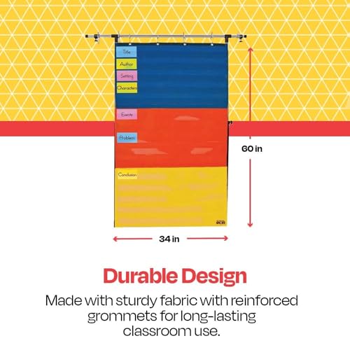School Smart Adjustable Pocket Chart, 60 x 34 Inches - Image 5