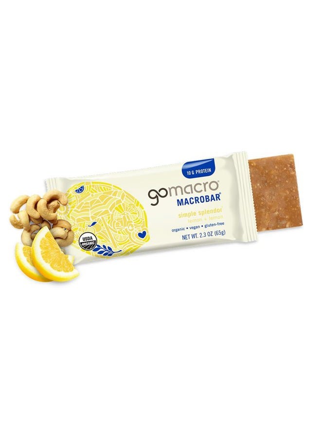 GoMacro MacroBar Organic Vegan Protein Bars - Lemon + Lemon (2.3 Ounce Bars, 12 Count) - Image 3