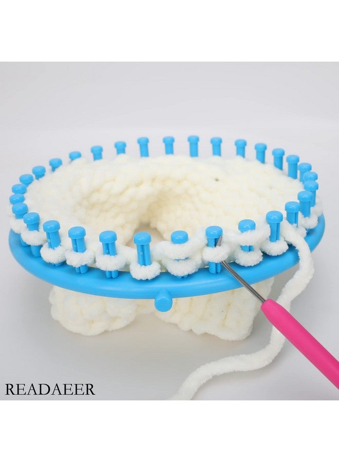 READAEER Round Knitting Looms Set Craft Kit Tool with Hook Needle and Pompom Maker - Image 2