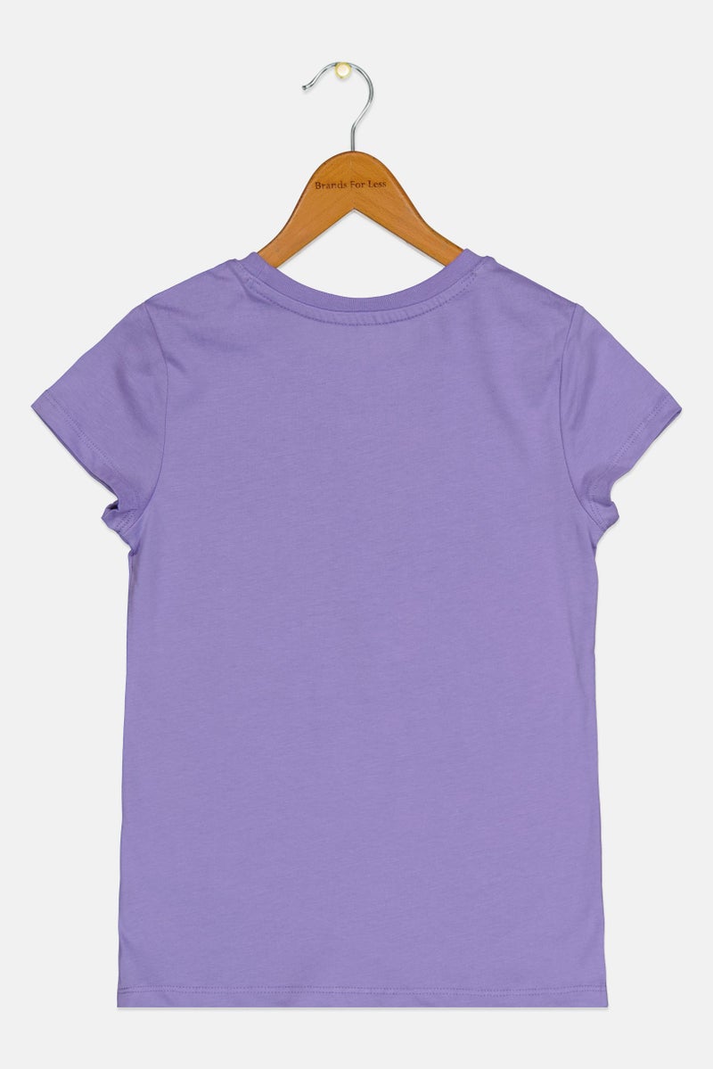 PUMA ملابس رياضية للبنات للأطفال تي شيرت قصير الأكمام في الهواء الطلق، لافندر - Image 3