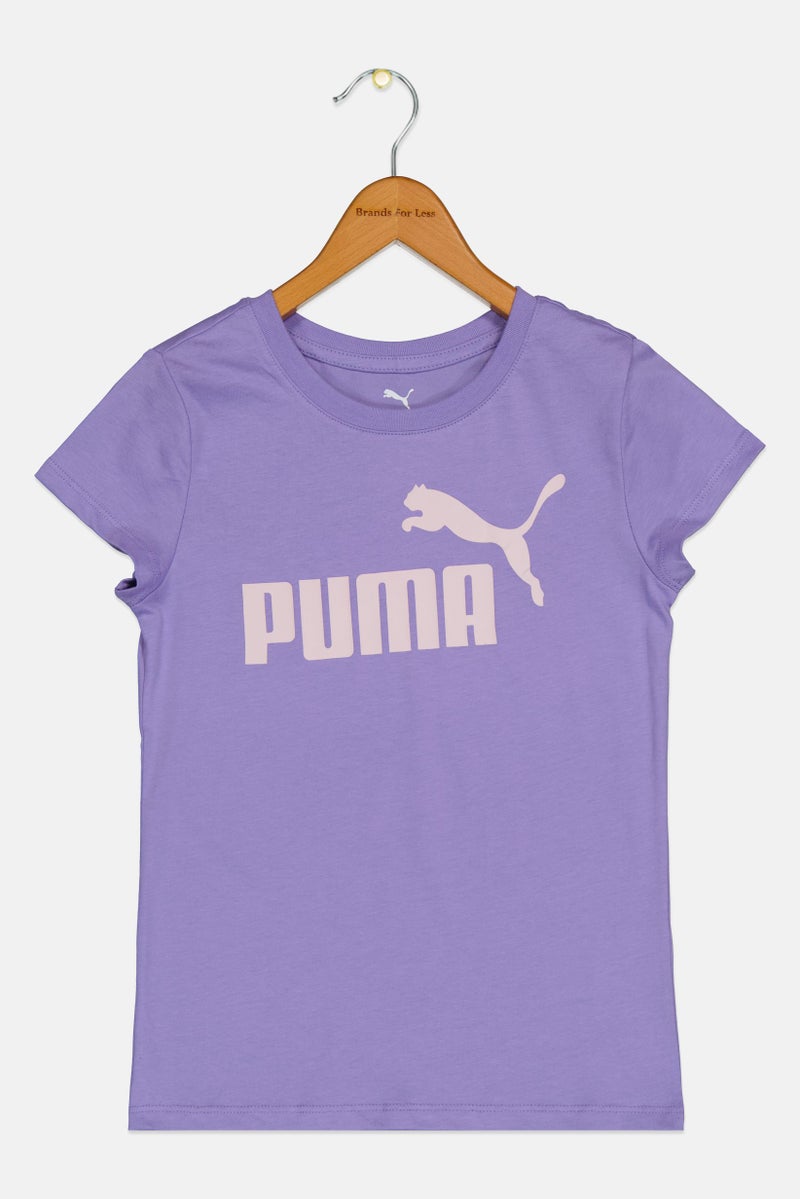 PUMA ملابس رياضية للبنات للأطفال تي شيرت قصير الأكمام في الهواء الطلق، لافندر - Image 2