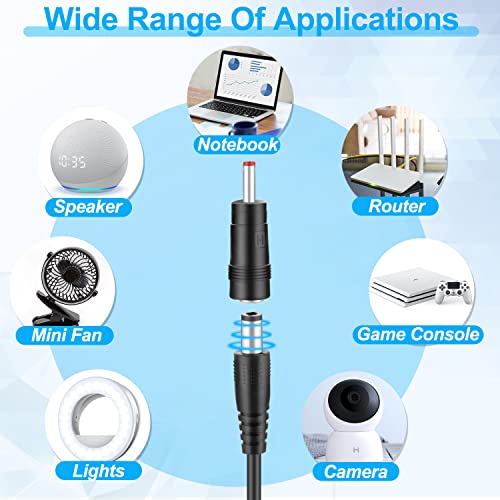 FARSENSE USB C to DC Adapter,Barrel PD Trigger Cable(3.3ft) with USB A to USB C Tips/3.5x1.35mm Tips,USB to DC Power Cable can Switching and LED Display Voltage - Image 3