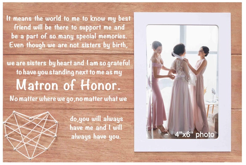 Not Sisters By BirthBridesmaid Picture Frame Gift from BrideBachelorette Party Gift for Maid of Honor Bridal shower Wedding Gifts for Best Friends Sisters Soul Mate Besties Women