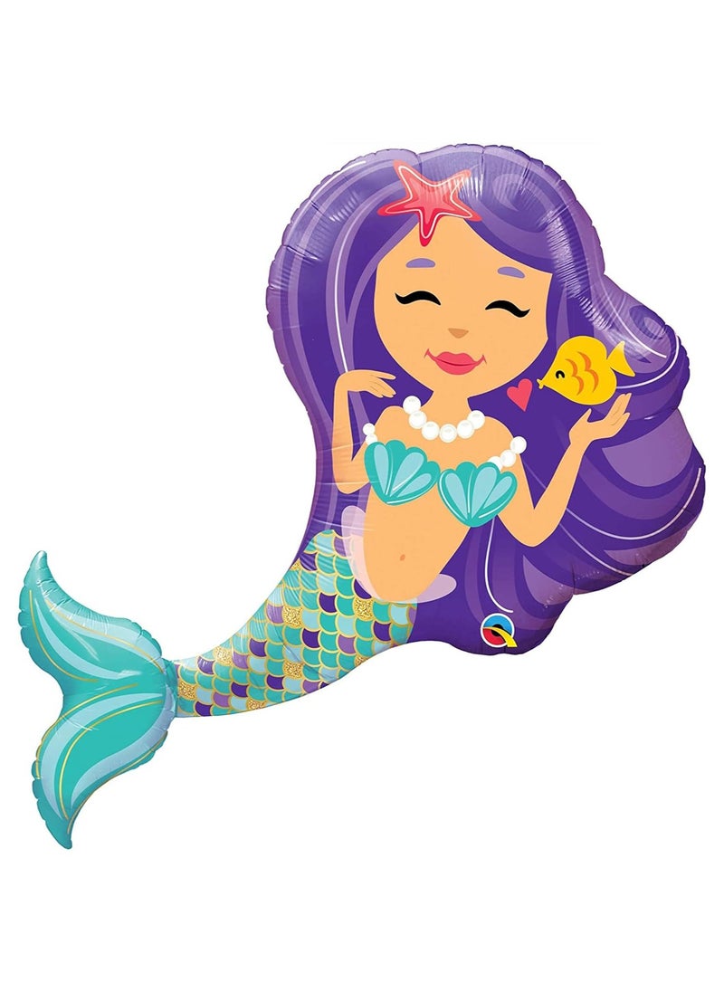 KATCHON Mermaid Balloon Pack of 1 38 Inch | Mermaid Birthday Decorations  - Image 1