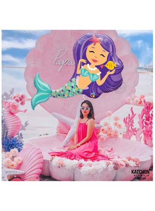 Mermaid Balloon Pack of 1 38 Inch | Mermaid Birthday Decorations - view 5