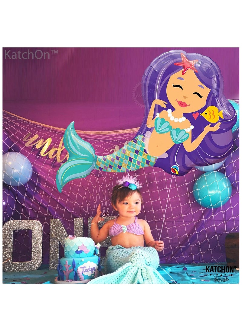 KATCHON Mermaid Balloon Pack of 1 38 Inch | Mermaid Birthday Decorations  - Image 2