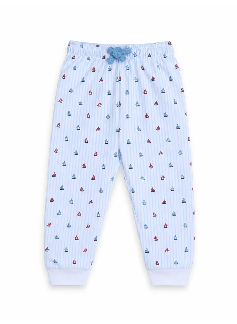 Victor And Jane  Infant Boys “Spirit” Print Cotton Pajama Set – T-Shirt & Pajama Pants Nightwear for Men | Best Price UAE