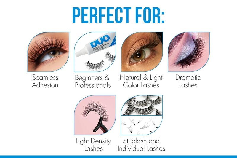DUO Strip Lash Adhesive, Clear/White - Strong Hold, Waterproof Lash Glue for False Lashes and Lash Clusters, Long-Lasting, Quick-Drying, Invisible Finish, 0.25 oz - Image 5