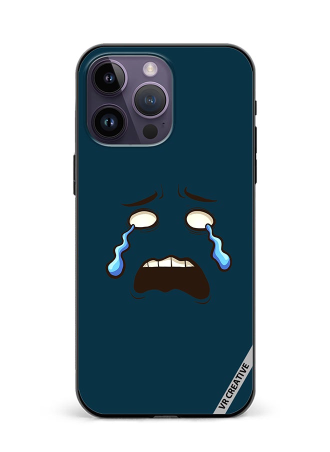 VR CREATIVE - Protective Case Cover For Apple iPhone 15 Pro Crying Face Design Multicolour - Image 1