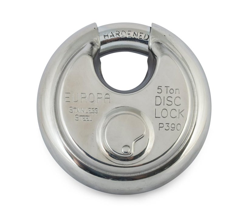 Europa Stainless Steel Painted Disc Padlock Metallic - Image 2