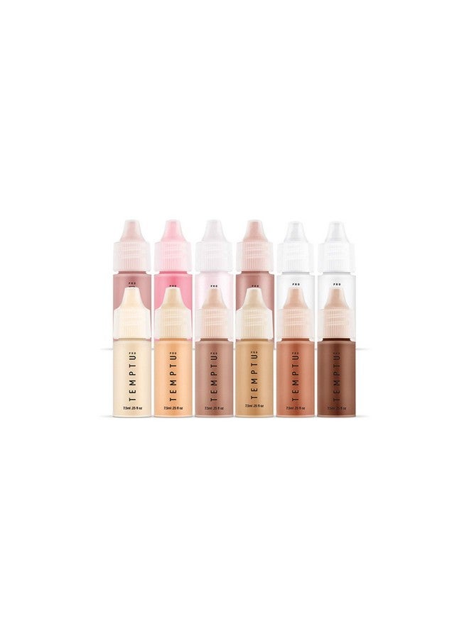Temptu S;B Siliconebased Airbrush Foundation, Blush, Highlighter Set: Longwear Makeup, Buildable Coverage Healthy, Hydrated Glow Luminous, Dewy Finish For All Skin Types, 12 Shades - Image 2