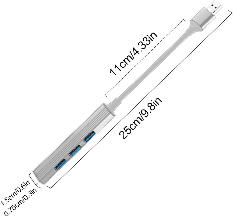 ويندفورج كرافت محول USB-C، موزع USB مزدوج وموزع Type-C - موزع USB بأربعة منافذ، موسع USB لأجهزة الكمبيوتر المحمولة، وذاكرة الفلاش، والقرص الصلب، ووحدة التحكم، والطابعة، والكاميرا، ولوحة المفاتيح، والماوس من Borato - Image 4