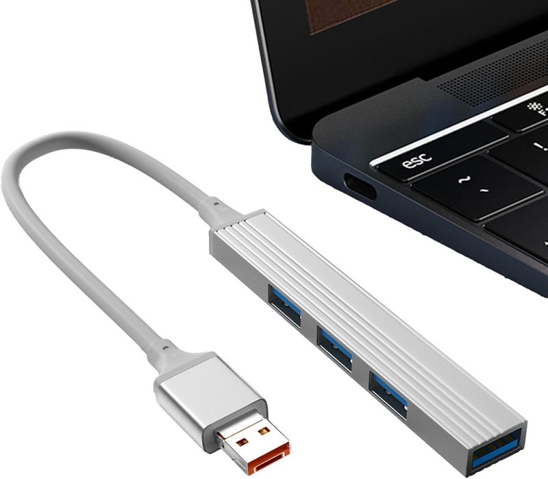 ويندفورج كرافت محول USB-C، موزع USB مزدوج وموزع Type-C - موزع USB بأربعة منافذ، موسع USB لأجهزة الكمبيوتر المحمولة، وذاكرة الفلاش، والقرص الصلب، ووحدة التحكم، والطابعة، والكاميرا، ولوحة المفاتيح، والماوس من Borato - Image 1