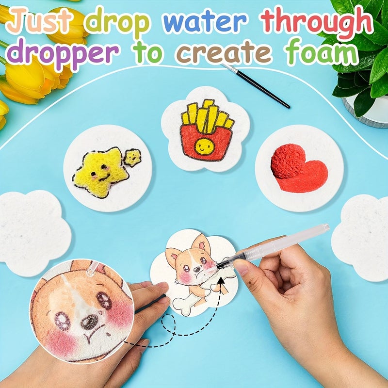Heart And Round 3D Textured Drawing Paper Non Toxic Raised Edges Compatible Watercolor Markers Pencils - Image 2