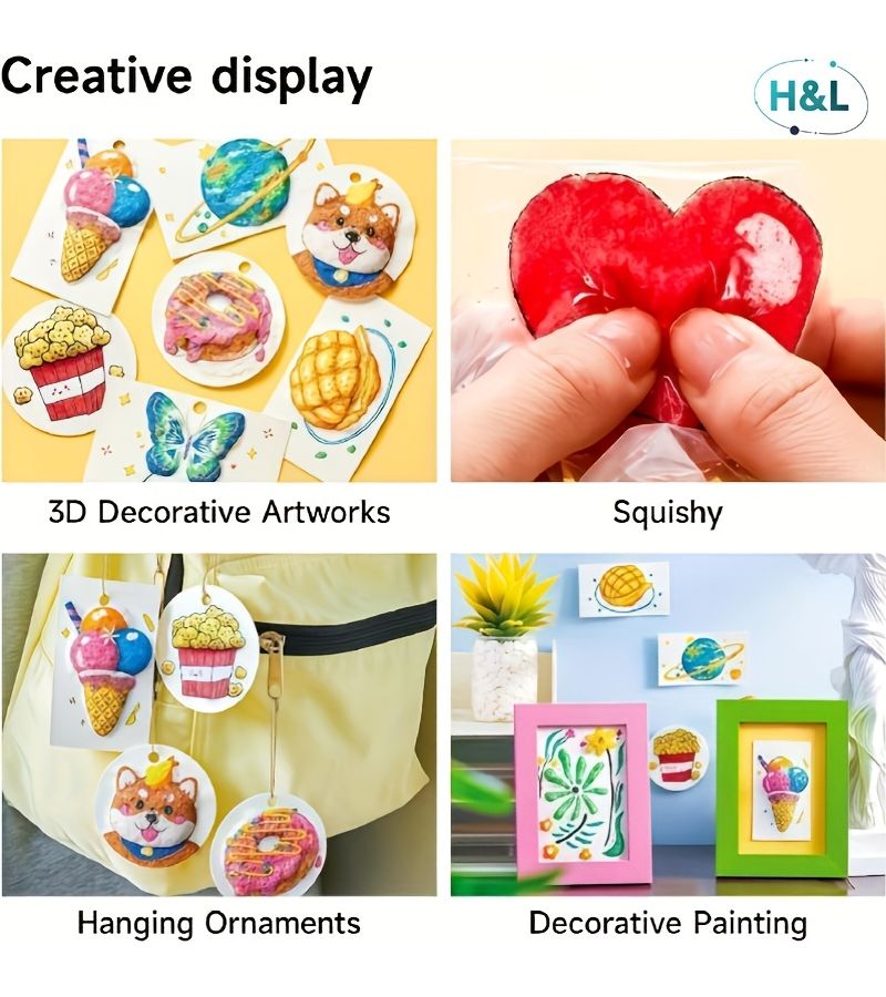 Heart And Round 3D Textured Drawing Paper Non Toxic Raised Edges Compatible Watercolor Markers Pencils - Image 5