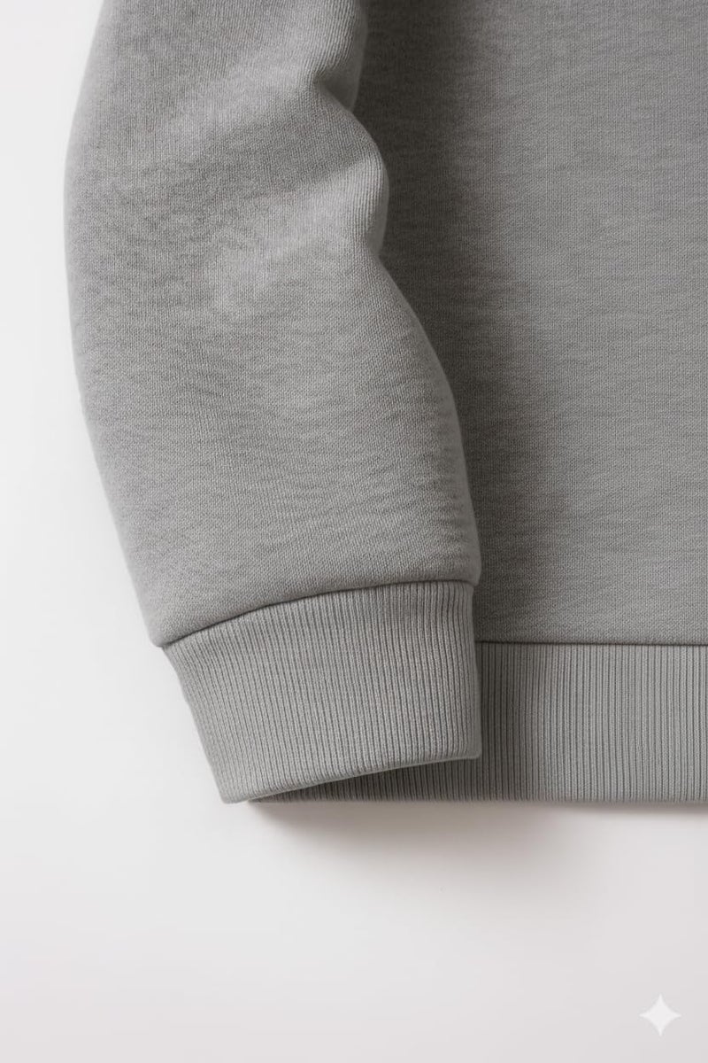 Mack Jonney Men’s Fleece Half-Zip Melange Color High Neck Sweatshirt | Warm & Stylish Winter Wear -M4593 - Image 4
