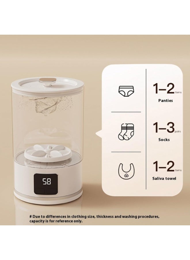 YelaJoy Portable Washing Machine 15W Cordless Mini Washer – Compact & Rechargeable for Underwear, Socks, Baby Clothes | Perfect for Travel, Camping, Dorms & RVs - Image 2