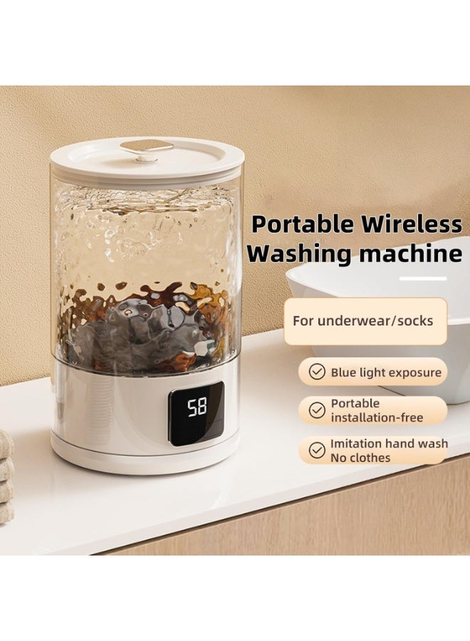 YelaJoy Portable Washing Machine 15W Cordless Mini Washer – Compact & Rechargeable for Underwear, Socks, Baby Clothes | Perfect for Travel, Camping, Dorms & RVs - Image 5