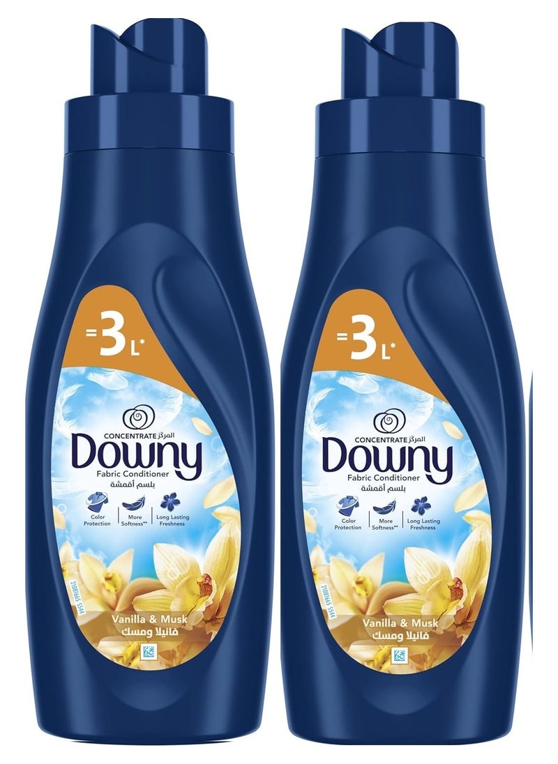 Downy Vanilla & Musk Fabric Conditioner, 2 x 1 Litre  - Image 1